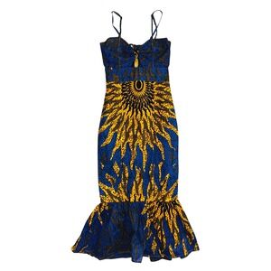 A6 True Fond Ankara Dress Mermaid African Print Occasion Dress Size 6